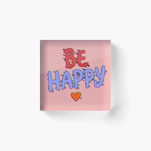 Item preview, Be Happy | Aesthetic Cute Positive Hearts Design designed and sold by AstronautMerch.