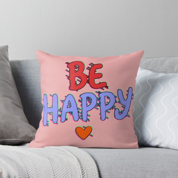 Item preview, Be Happy | Aesthetic Cute Positive Hearts Design designed and sold by AstronautMerch.