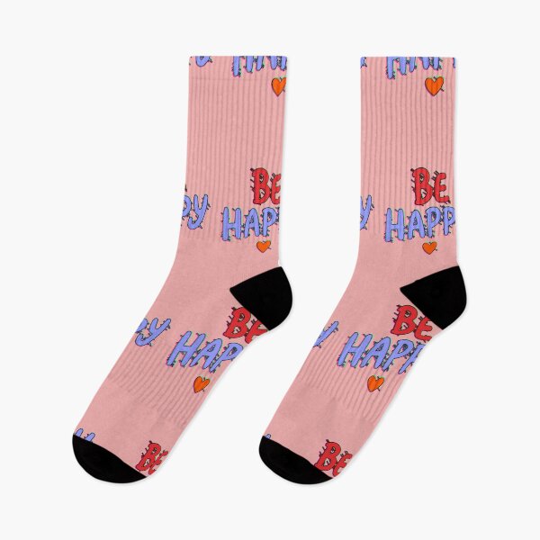 Item preview, Be Happy | Aesthetic Cute Positive Hearts Design designed and sold by AstronautMerch.
