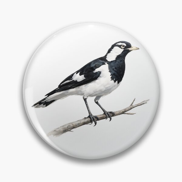 Artikelvorschau, Magpie-lark - Watercolour Study entworfen und verkauft von Jaruart.