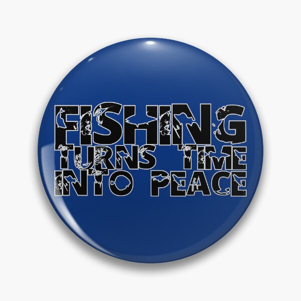 Item preview, Fishing text illustration "Fishing Turns Time Into Peace". designed and sold by Art-Horizon.