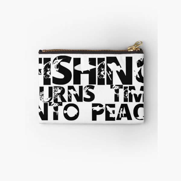 Item preview, Fishing text illustration "Fishing Turns Time Into Peace". designed and sold by Art-Horizon.