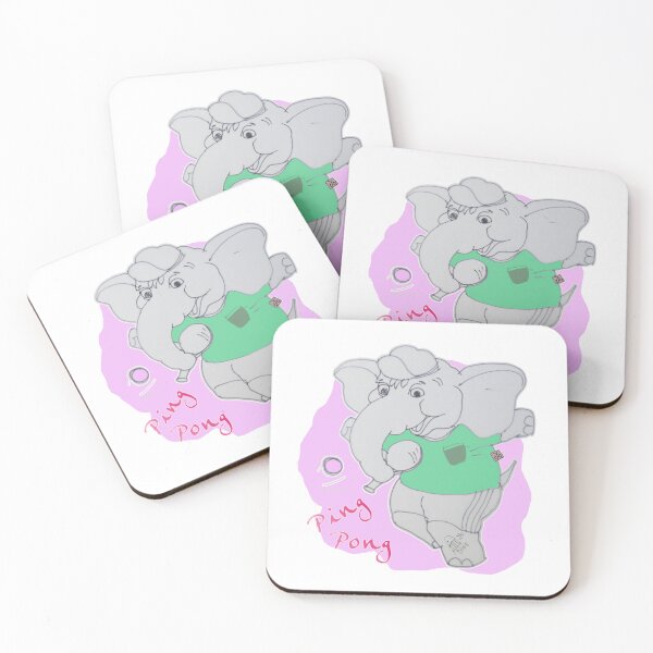 Item preview, Elephant Playing Ping Pong (drawing by ACCI) designed and sold by VanyssaGraphics.