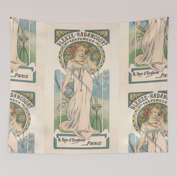 Item preview, Elegant Woman with Perfume and Poppies designed and sold by artofuniverse.