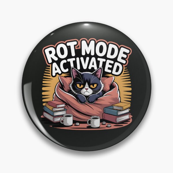 Item preview, Rot Mode Activated Grumpy Cat Book Lover Cozy Reading Shirt designed and sold by Raw Tigers.