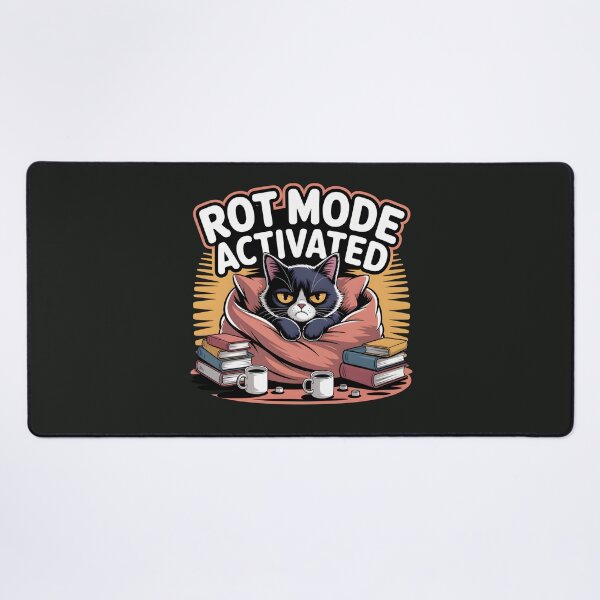 Item preview, Rot Mode Activated Grumpy Cat Book Lover Cozy Reading Shirt designed and sold by Raw Tigers.