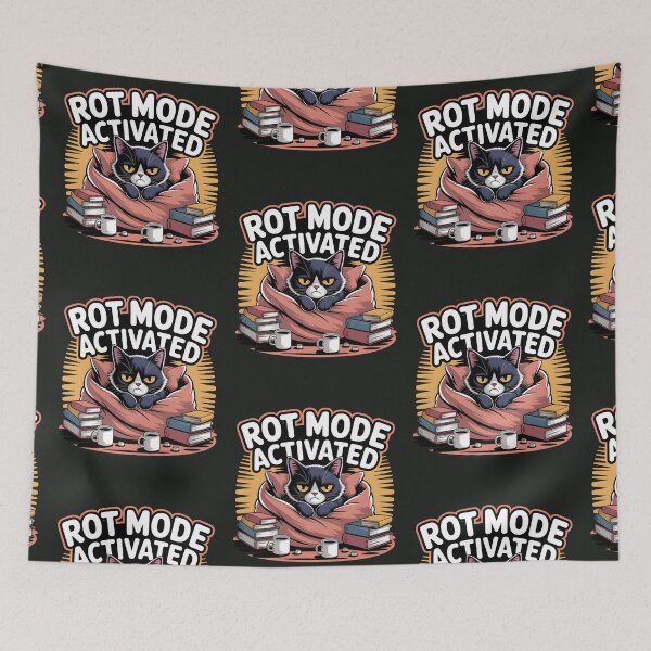 Item preview, Rot Mode Activated Grumpy Cat Book Lover Cozy Reading Shirt designed and sold by Raw Tigers.