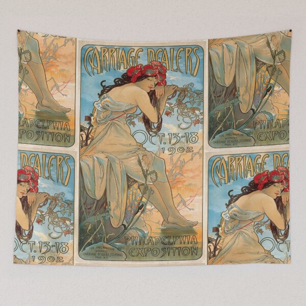 Item preview, Woman With Red Poppy Crown at Dusk designed and sold by artofuniverse.