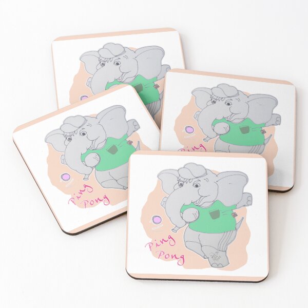 Item preview, Elephant Playing Ping Pong (drawing by ACCI) designed and sold by VanyssaGraphics.