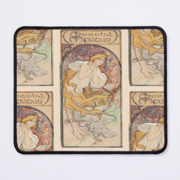 Item preview, Chocolat Mexicain Flowing Golden Hair Woman designed and sold by artofuniverse.