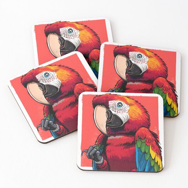 Item preview, Scarlet Macaw Sticker | Vibrant Tropical Parrot Illustration | Colorful Exotic Bird Art | Macaw Lover Gift designed and sold by dreamz-world.