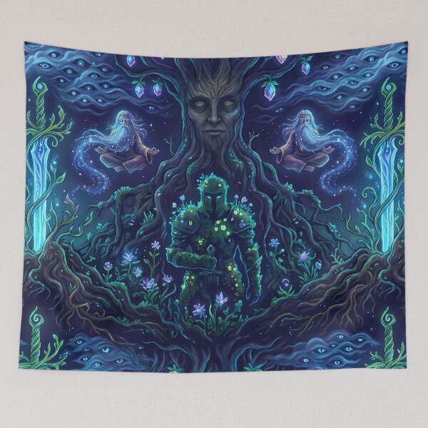Item preview, Man Nature Fantasy RPG Pixel Art Seamless Pattern designed and sold by ART ATTACK ZONE.