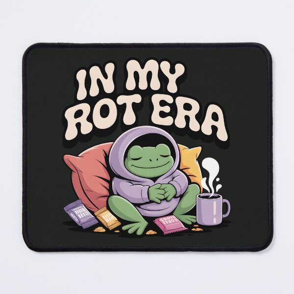 Item preview, In My Rot Era Cozy Frog Hoodie Reading Matcha Aesthetic designed and sold by Raw Tigers.