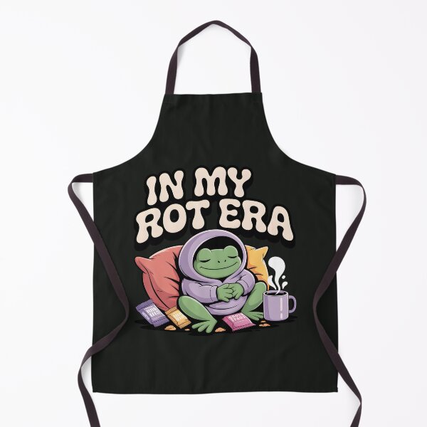 Item preview, In My Rot Era Cozy Frog Hoodie Reading Matcha Aesthetic designed and sold by Raw Tigers.