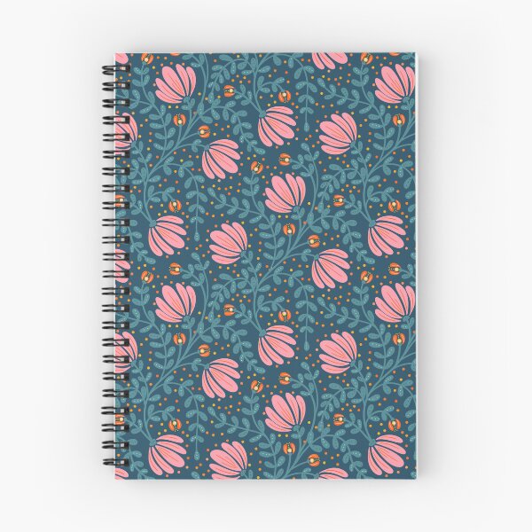 Item preview, Pink flowers and teal vines designed and sold by KoukaDesigns by Ali Sale.