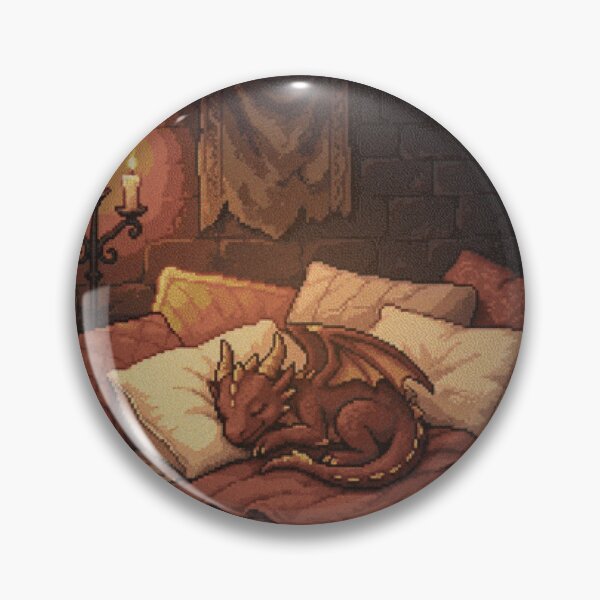 Item preview, Final Boss Nap Time Cozy Dragon Pixel Art Cute designed and sold by Arobinoz.