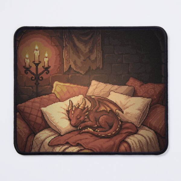Item preview, Final Boss Nap Time Cozy Dragon Pixel Art Cute designed and sold by Arobinoz.