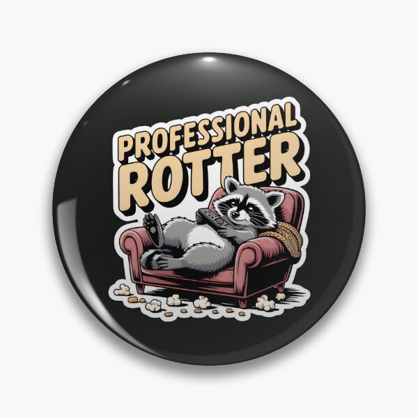 Item preview, Professional Rotter Raccoon Couch Potato Funny Rot Era T-Shirt designed and sold by Raw Tigers.
