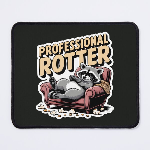 Item preview, Professional Rotter Raccoon Couch Potato Funny Rot Era T-Shirt designed and sold by Raw Tigers.