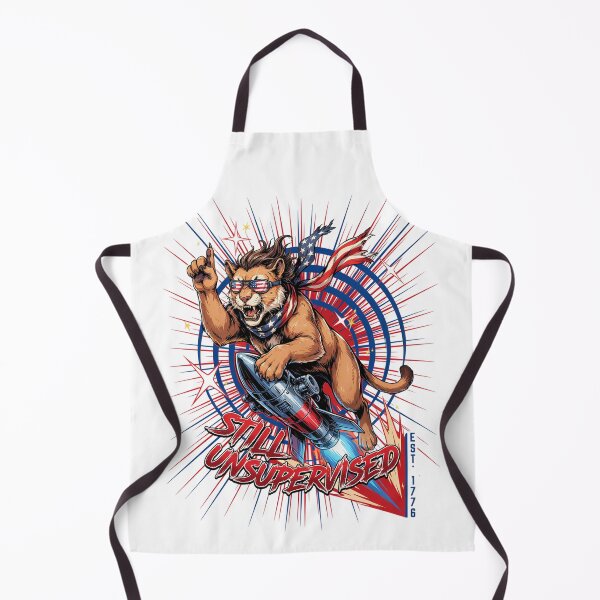 Item preview, Still Unsupervised Lion Rock On Patriotic Tee v1 designed and sold by DarylWelsh2024.