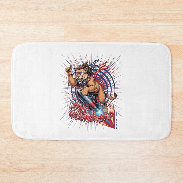 Item preview, Still Unsupervised Lion Rock On Patriotic Tee v1 designed and sold by DarylWelsh2024.