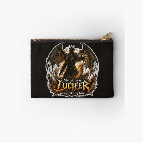 Item preview, My Name Is Lucifer Please Take My Hand Heavy Metal Devil Graphic designed and sold by Dystopian Design.