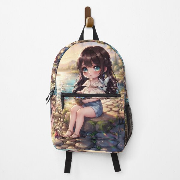 Item preview, A pretty girl gathering enchanted stones by the river designed and sold by Azurart2.