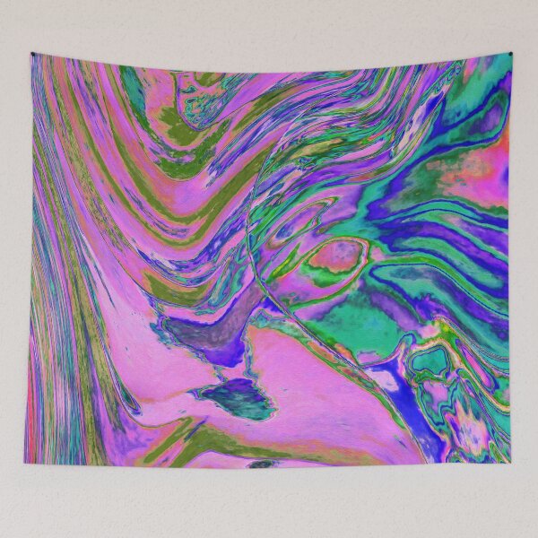 Item preview, Cool Abstract Chartreuse and Hot Pink Groovy Retro designed and sold by myrubiogarden.
