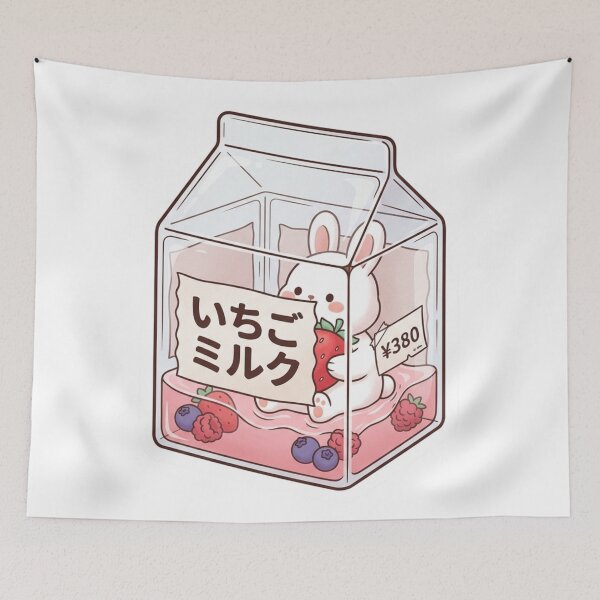Item preview, Kawaii Strawberry Milk Juice Box - Cute Pink Aesthetic designed and sold by 0Zetgest.