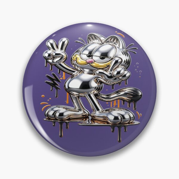 Item preview, Monday Gets Cool Garfield Cat 3D Peace Sign designed and sold by RAYBIL.