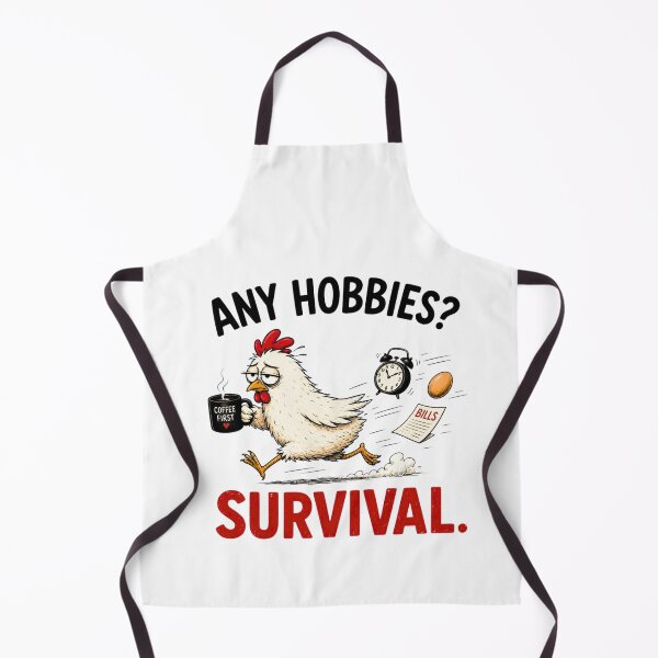 Item preview, Funny Chicken – Survival Mode | Coffee First Hen Running Late designed and sold by mArtWear.