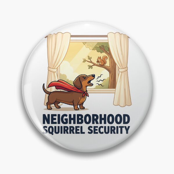 Item preview, Neighborhood Squirrel Security Funny Superhero Dachshund designed and sold by jgoteiner.