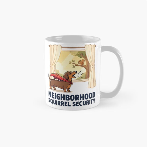 Item preview, Neighborhood Squirrel Security Funny Superhero Dachshund designed and sold by jgoteiner.