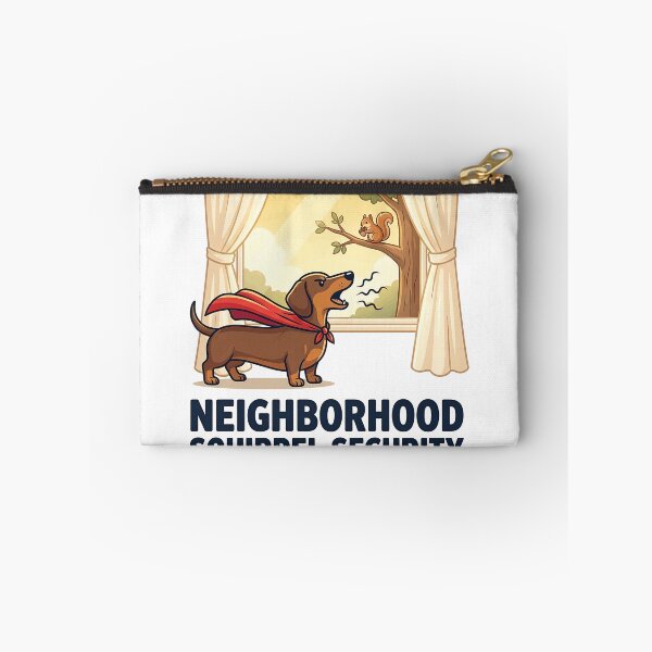 Item preview, Neighborhood Squirrel Security Funny Superhero Dachshund designed and sold by jgoteiner.