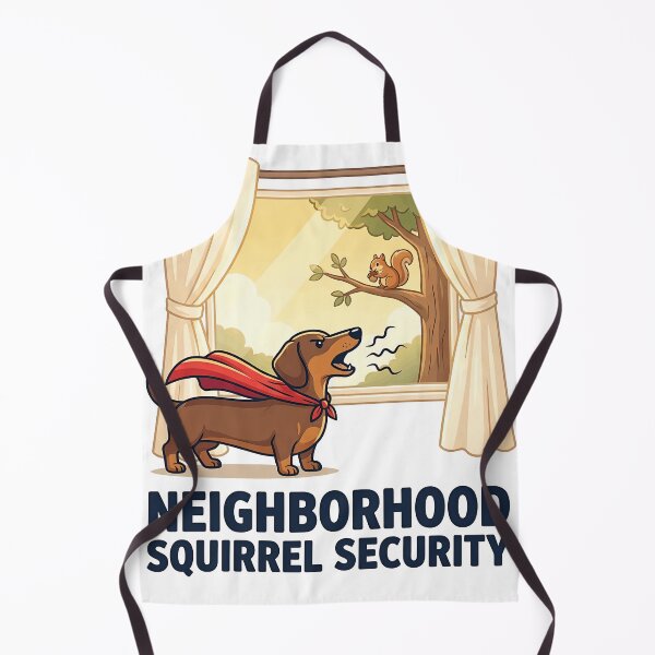 Item preview, Neighborhood Squirrel Security Funny Superhero Dachshund designed and sold by jgoteiner.