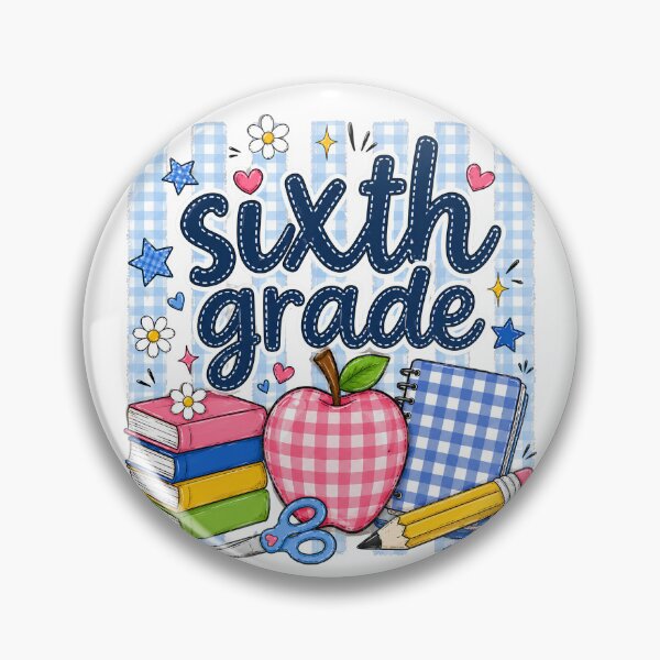 Item preview, Sixth Grade Teacher Blue Gingham Coquette Back To School Educator Appreciation designed and sold by VGAfanatic.