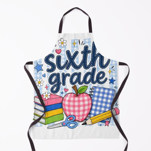 Item preview, Sixth Grade Teacher Blue Gingham Coquette Back To School Educator Appreciation designed and sold by VGAfanatic.