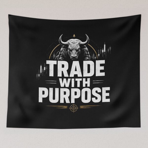 Item preview, Trade With Purpose Forex Trading Motivation Typography designed and sold by PipForgeStudio .