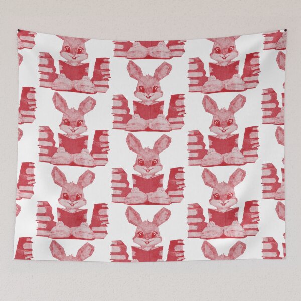 Item preview, Cute Bunny Reading Books designed and sold by kinpirks.