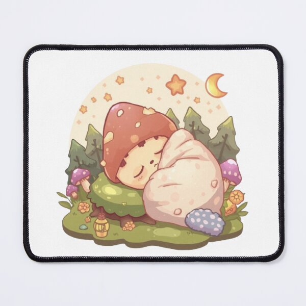 Item preview, Sleepy Mushroom Sticker | Cozy Forest Kawaii Fantasy Design designed and sold by Stylestickers55.