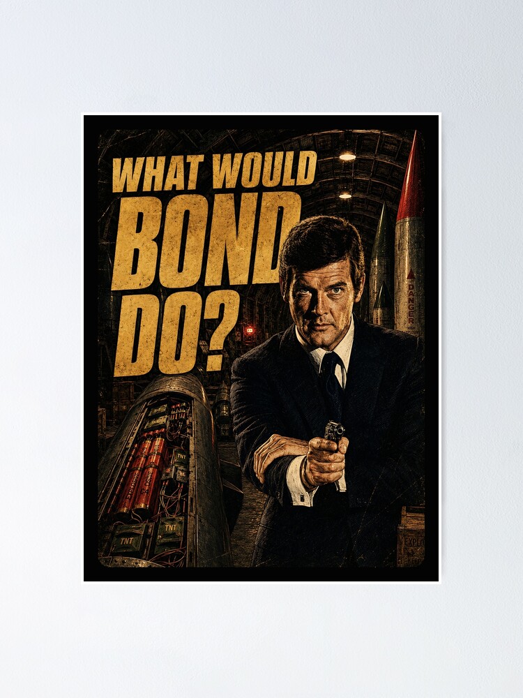 Thumbnail 1 of 3, Poster, What would Bond do? designed and sold by TeeCodes.