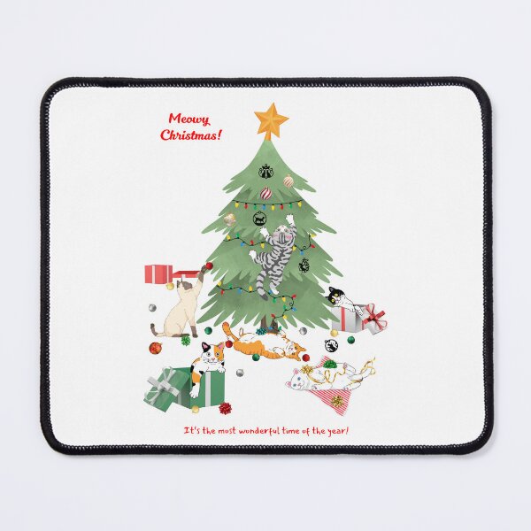 Item preview, Meowy Christmas Funny Christmas Cats and Christmas Tree designed and sold by MYCatStuff.