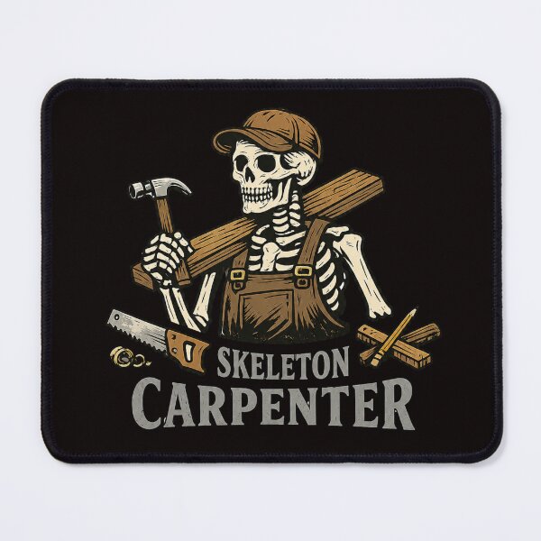 Item preview, Skeleton Carpenter Vintage Woodworker Graphic | Funny Halloween DIY Design designed and sold by Tadeusz1.