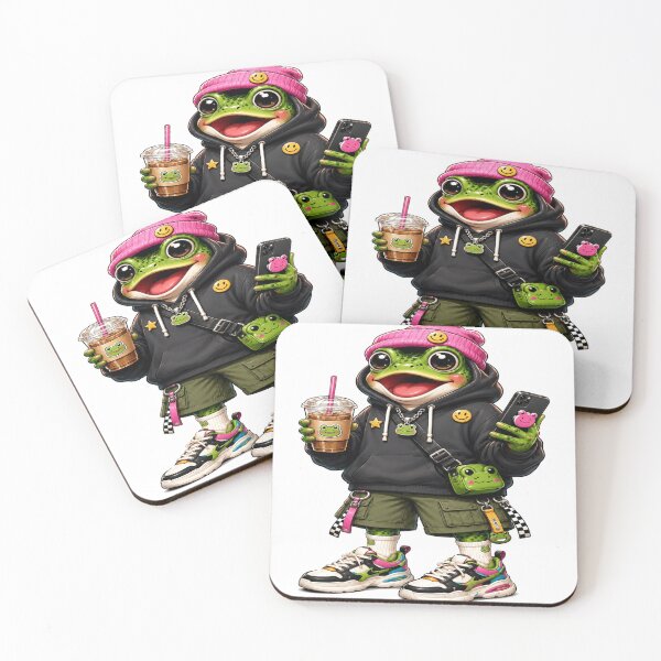 Item preview, Cute Frog Streetwear Art | Kawaii Frog Character Sticker  designed and sold by StickersHul.