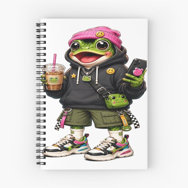 Item preview, Cute Frog Streetwear Art | Kawaii Frog Character Sticker  designed and sold by StickersHul.