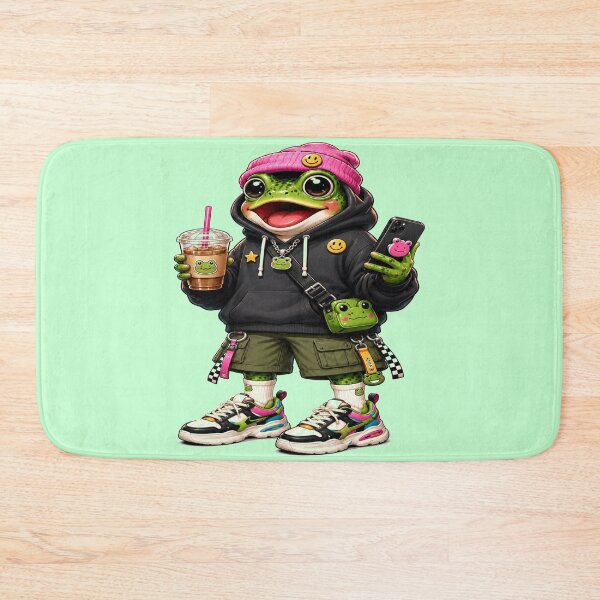 Item preview, Cute Frog Streetwear Art | Kawaii Frog Character Sticker  designed and sold by StickersHul.