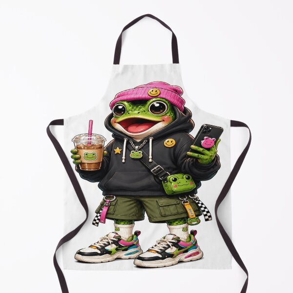 Item preview, Cute Frog Streetwear Art | Kawaii Frog Character Sticker designed and sold by StickersHul.
