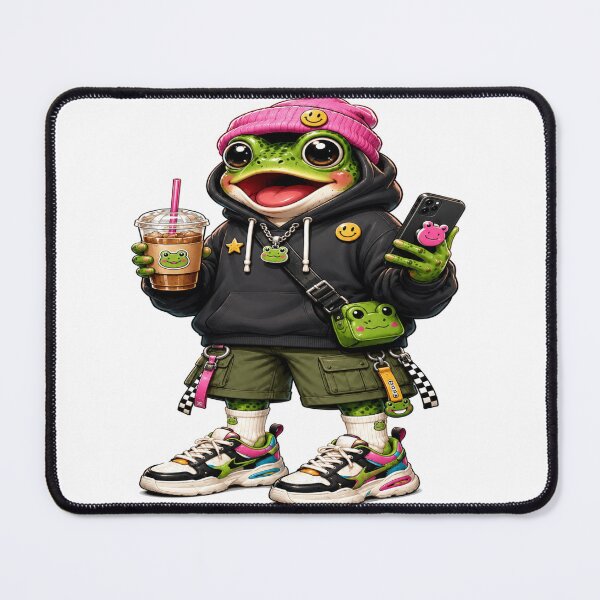 Item preview, Cute Frog Streetwear Art | Kawaii Frog Character Sticker  designed and sold by StickersHul.
