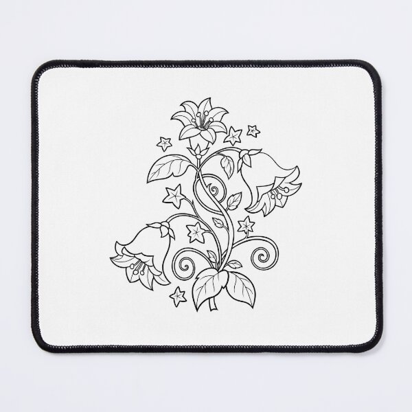 Item preview, Elegant Floral Bellflowers Botanical Line Art designed and sold by ArtPer-design.