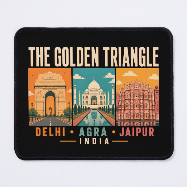 Item preview, Golden Triangle India Illustration Vintage designed and sold by KrisSidDesigns.